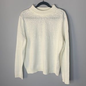 Juicy couture ivory sequined sweater xxl